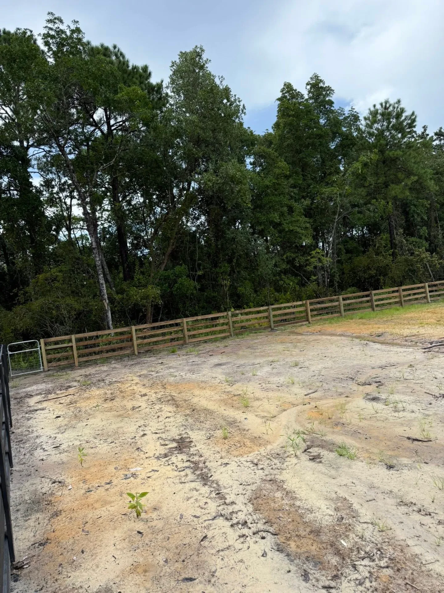 Perimeter Rail Fencing — Fencing project in Baker County, FL