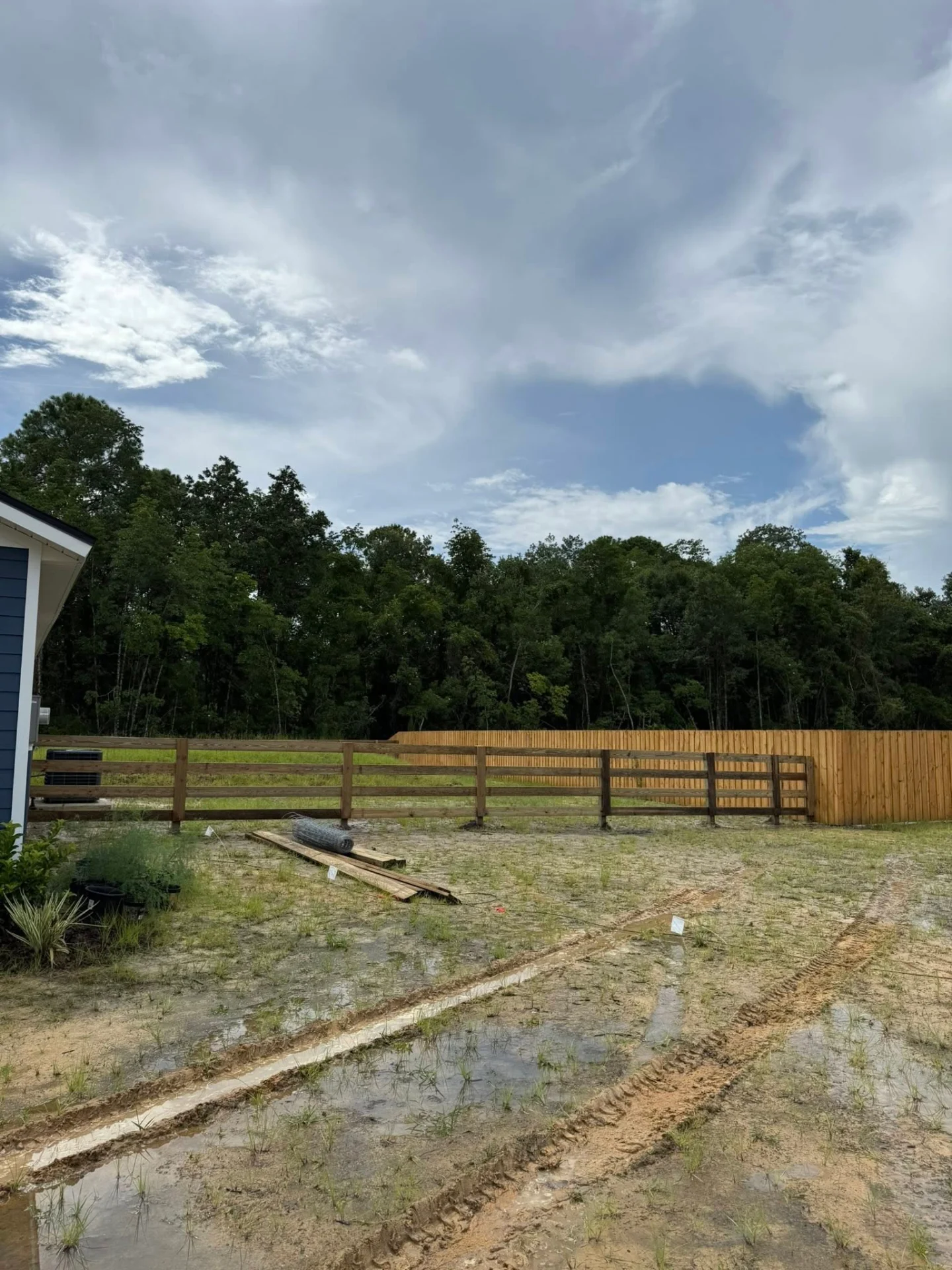 Privacy & Rail Fence Transition — Fencing project in Baldwin, FL